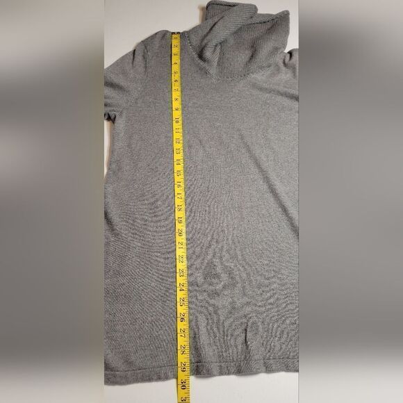 J. Jill Pure Jill Cotton Cashmere Gray Cowl Neck Sweater - Picture 12 of 12